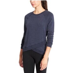 Athlete Navy Blue Criss Cross Sweatshirt